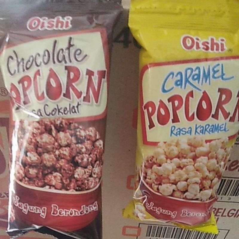 

Popcorn rasa coklat / Popcorn rasa karamel 1 renceng isi 11 pcs