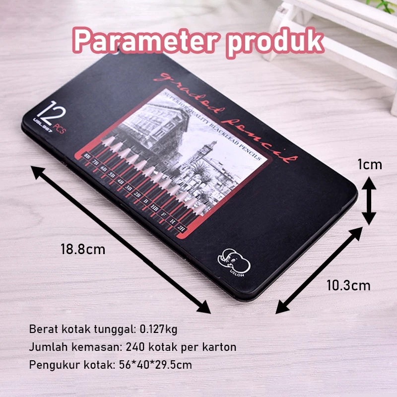 

Ay00! 12 pcs/kotak Pensil gambar sketsa set lengkap 2H H F B HB 2B 3B 4B 5B 6B 7B 8B Pencils Set Dng