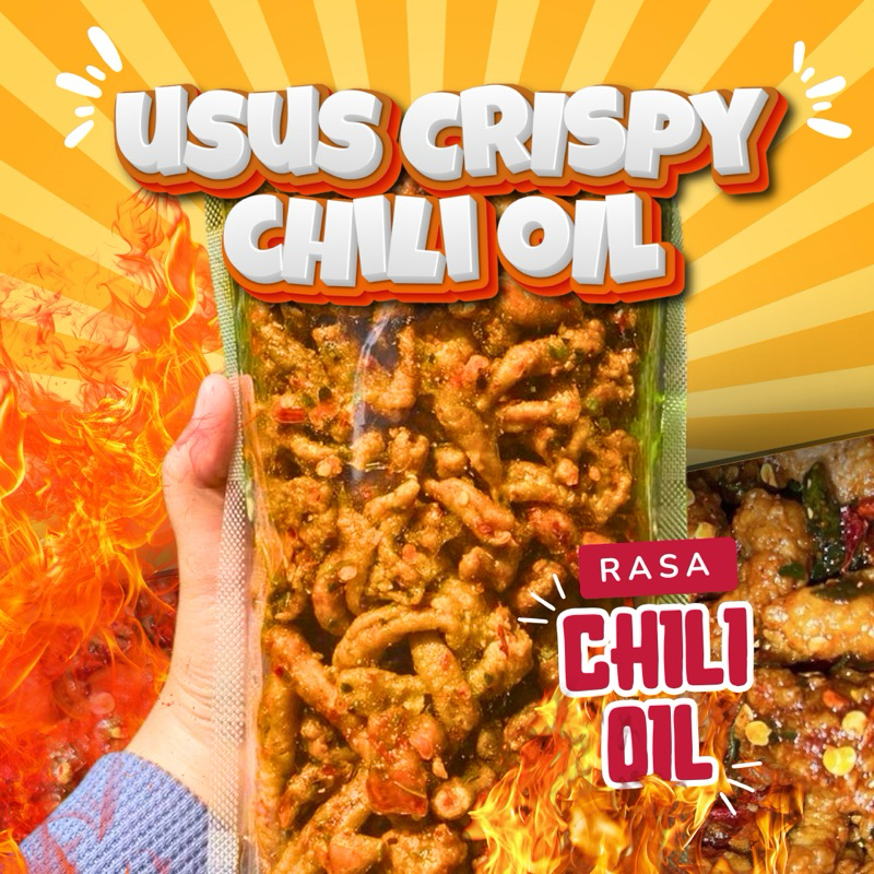 

TERLARIS Usus Crispy Chili Oil Pedas, Gurih, Nagih 100 gram