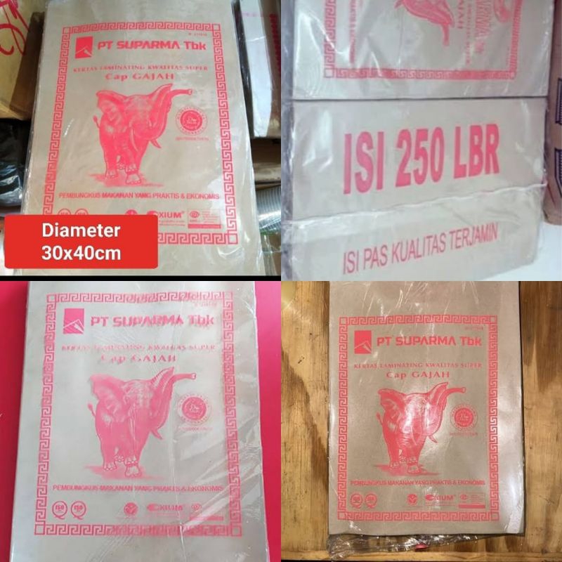 kertas nasi kertas bungkusan nasi ukuran BESAR diameter 30x40cm