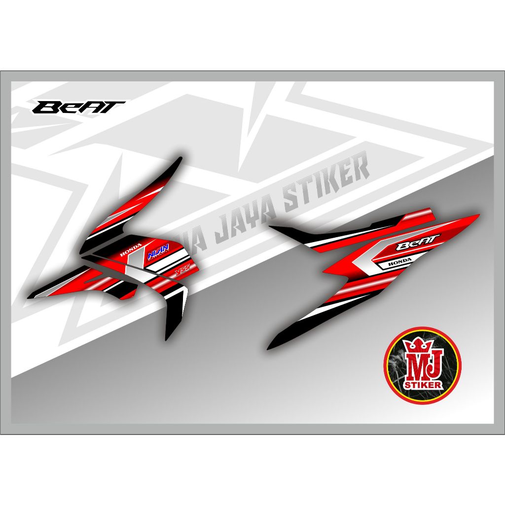 PROMO Mulya Jaya Stiker Motor BEAT ESP 2021 Stiker Striping Motor BEAT ESP 2021 Kode A01