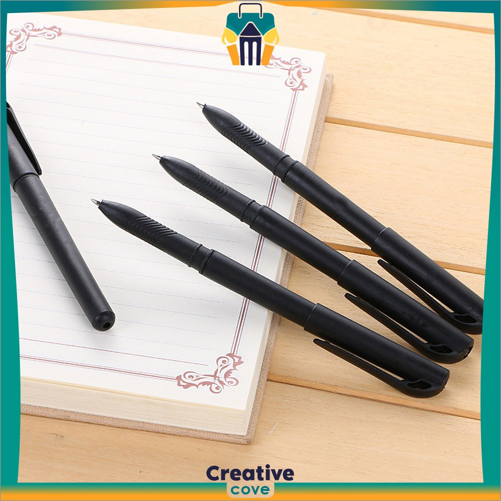

Pena Alat Tulis Kantor Sekolah Pens Black / Pulpen Hitam 0.7mm Motif Polos Tinta Hitam Simple Ballpoint Creative Cove A45