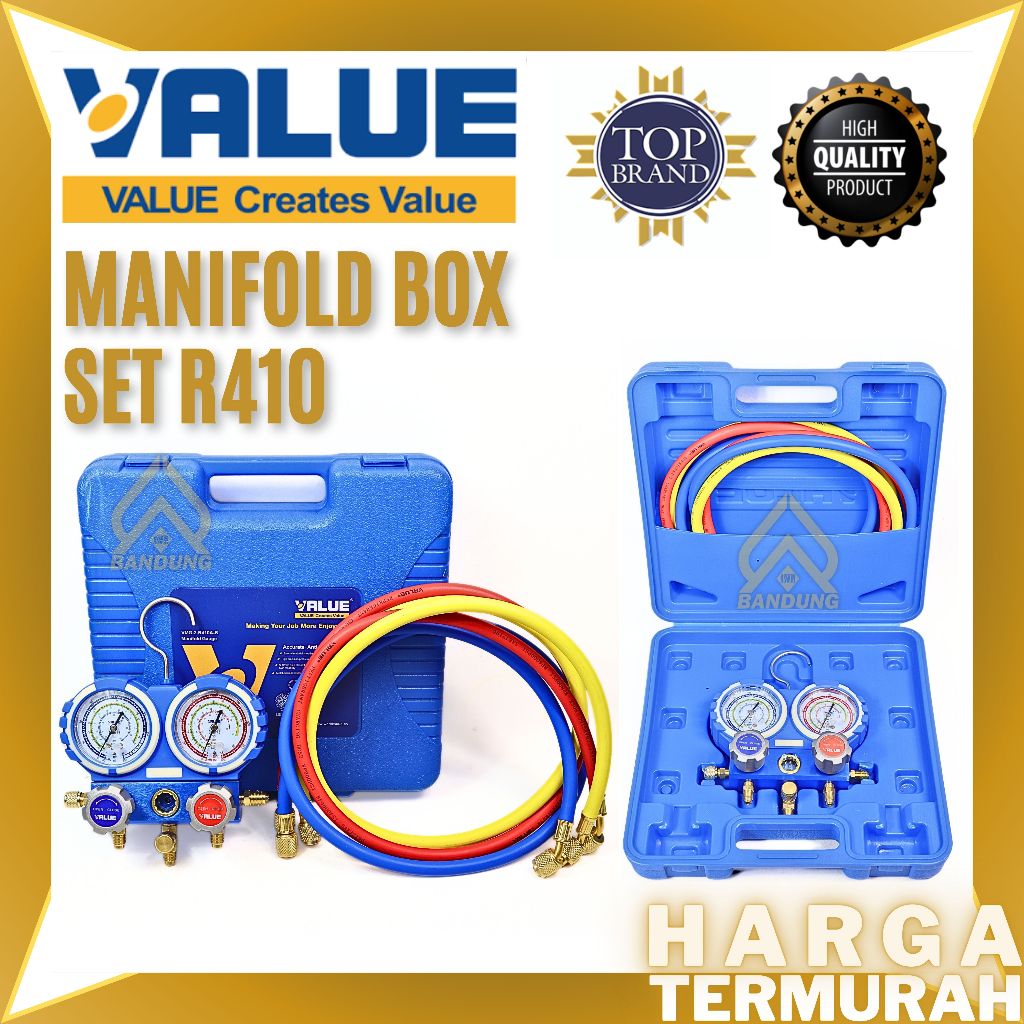 MANIFOLD DOUBLE SET R410 VALUE | MANIFOLD DOUBLE R410A VALUE VMG-2-R410A-B / MANIFOLD VALUE R410