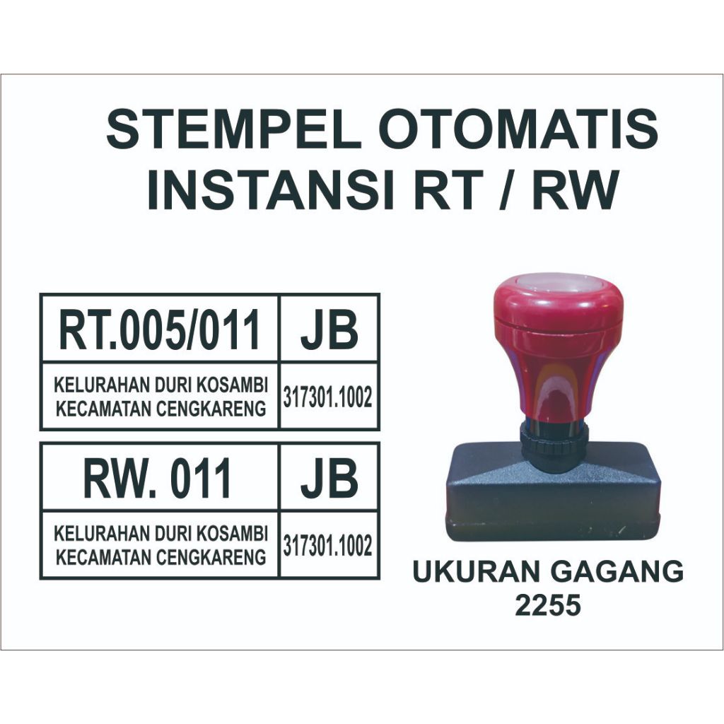 

Stempel Flash / Otomatis Instansi RT. / RW.