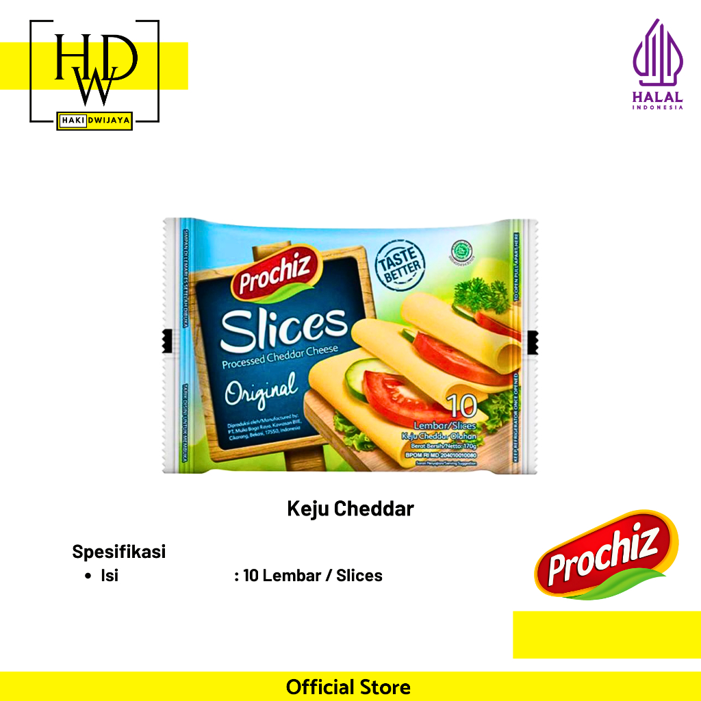 

[10 Lembar/Slice] Prochiz Keju Cheddar Slices