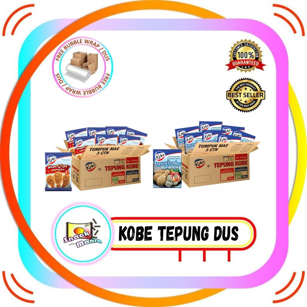 

Kobe Tepung Bumbu Putih | Super Crispy Kentucky ~ 850 gr x 12 pcs DUS Kobe Flour