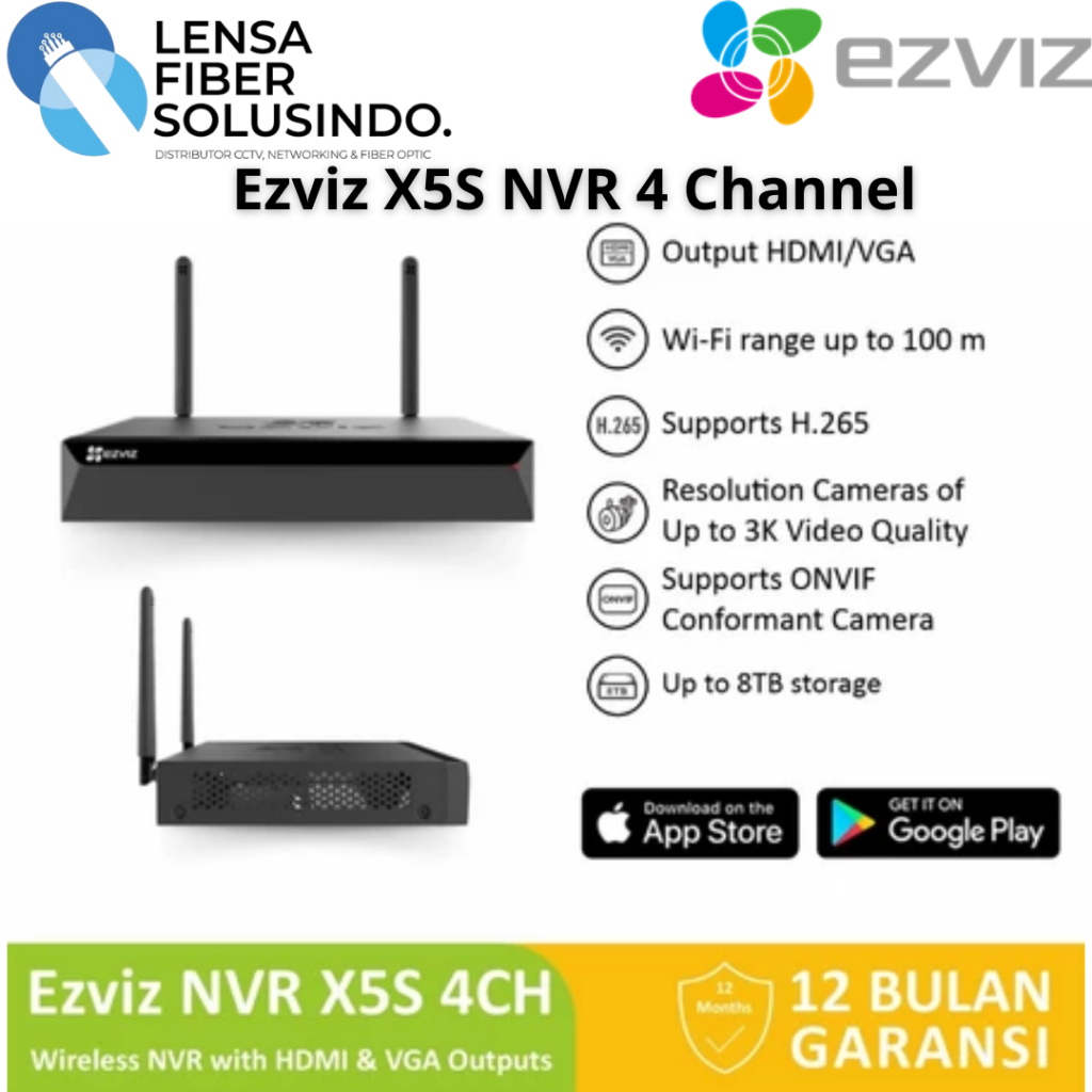 Ezviz X5S NVR 4 Channel Network