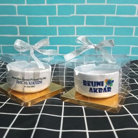 Asbak Custom + Box Mika | dengan 3 sisi custom