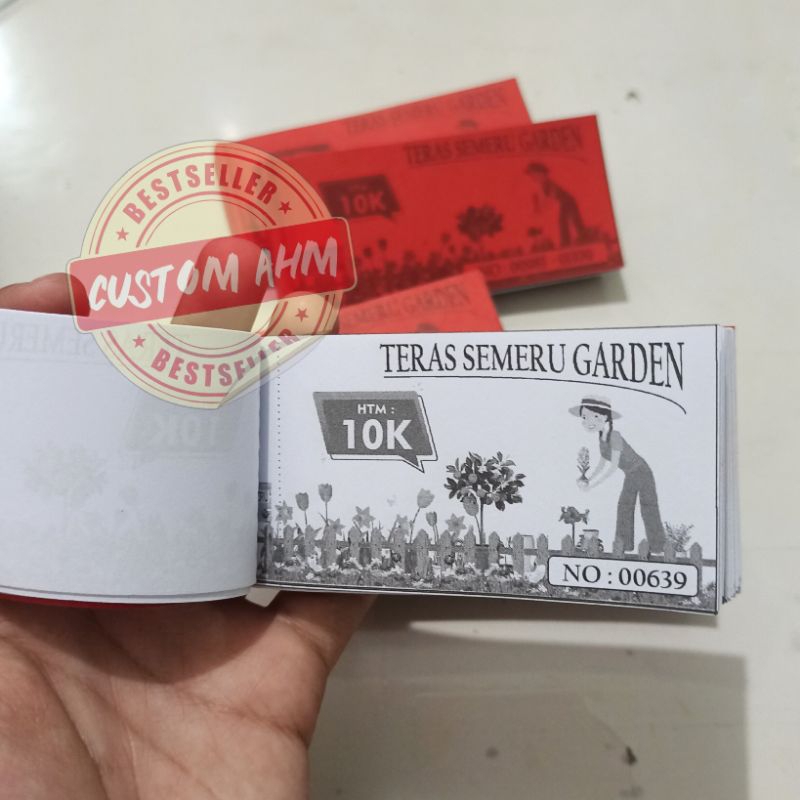 

Karcis Custom Ukuran 4,8 x 10 cm | isi 120 lembar kertas HVS 70gsm