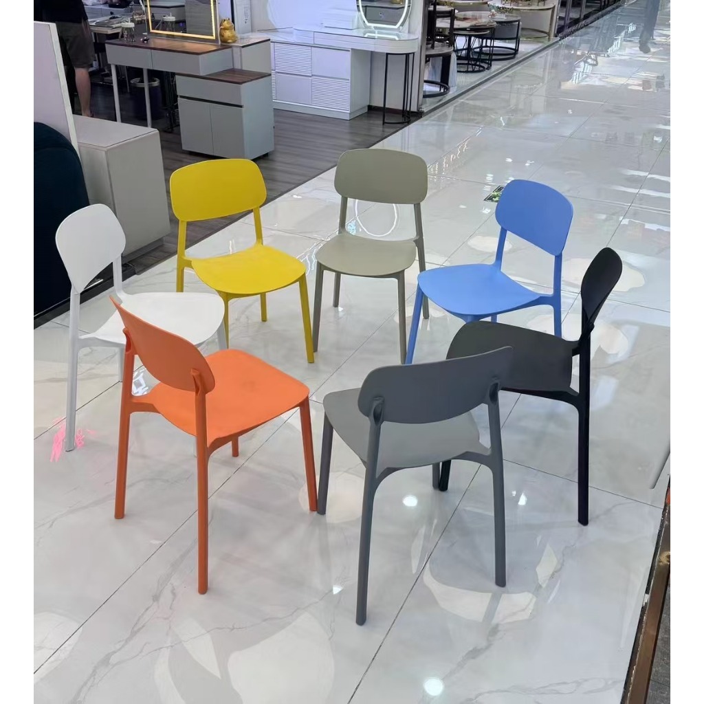 JF- Kursi Cafe Kursi Makan Kursi Plastik bahan pp tebal Meja makan dan kursi