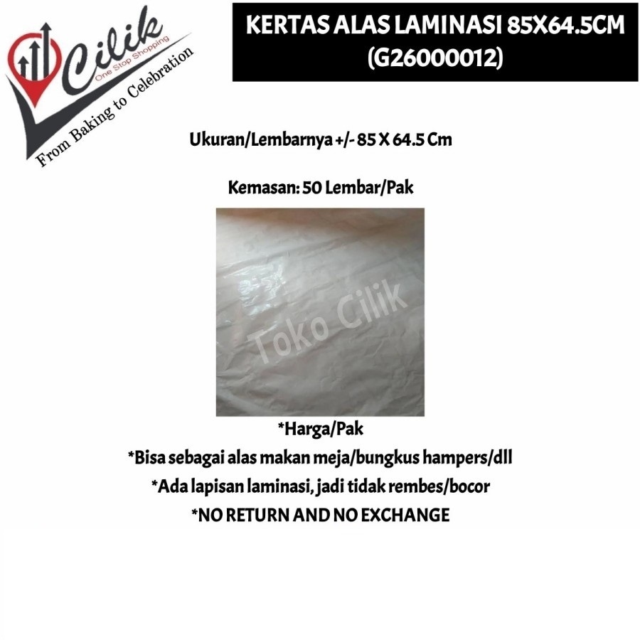 kertas+alas+laminasi+85x64.5cm+makanan+hampers+seafood+kue+cake+kado