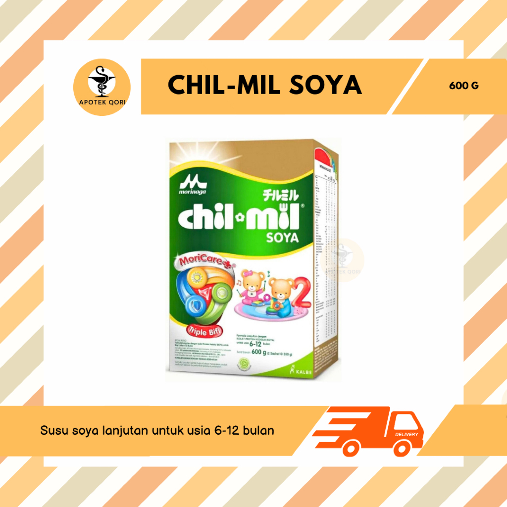 

MORINAGA CHIL-MIL 2 6-12 BULAN 600 MG/SUSU SOYA/ALERGI SUSU SAPI