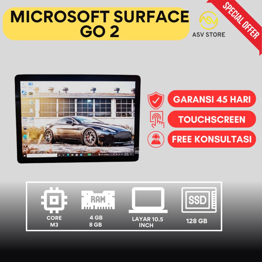 MICROSOFT SURFACE GO 3 2 1 CORE M3 8100Y I3 PENTIUM LAPTOP TABLET 2 IN 1 EDITING MURAH ORIGINAL NOT 