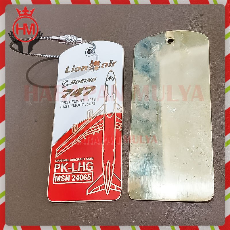 Gantungan Kunci Logo Pesawat Lion Air 747 Ganci Aksesoris Pesawat Lion Air - HM