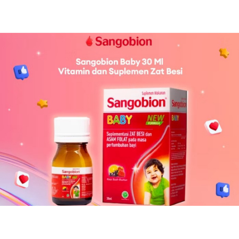 Sangobion Baby Sirup Vitamin Dan Suplemen Zat Besi 30 Ml.