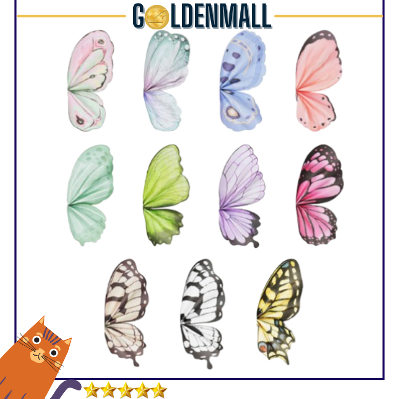 

10 SET / 20 LEMBAR Kertas Buket Sayap Kupu-kupu Butterfly Wings KB56