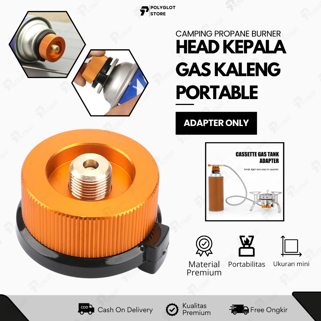 Adapter Kompor Gas Mini | Sambungan Gas Kaleng Portable | Material Premium