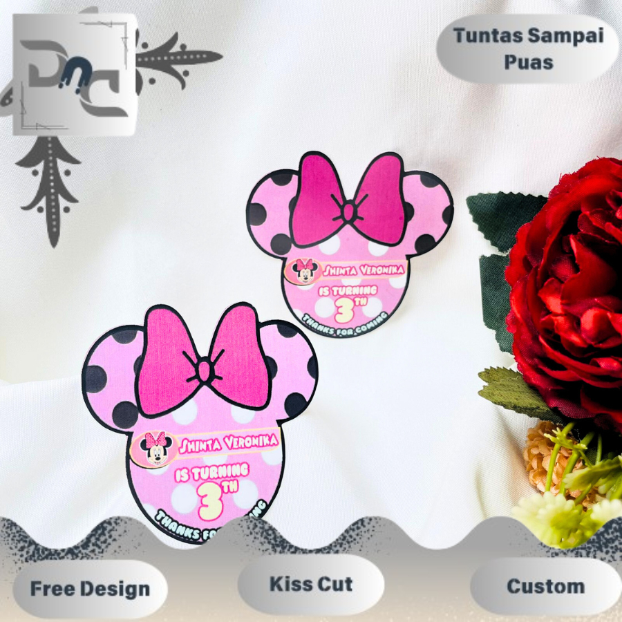 

4-8 Sticker Karakter Ulang Tahun Anak Stiker Ultah Free Design Birthday Bentuk Custom Chromo Dnd