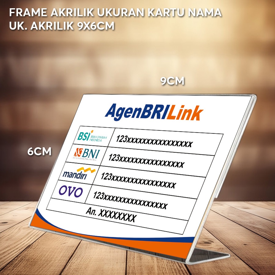 

AKRILIK + STIKER PENGUMUMAN NOMER REK3NING CUSTOM ( KIRIM KE ADMIN )