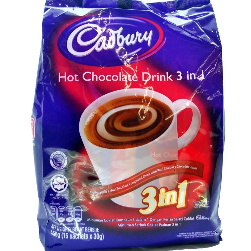 

Cadbury Hot Chocolate Drink 15 pcs x 30gr & 13 pcs x 30gr