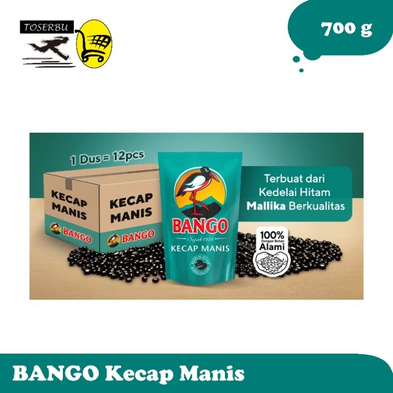

BANGO Kecap Manis Refill Pouch 700g Kemasan 1 Karton Isi 12