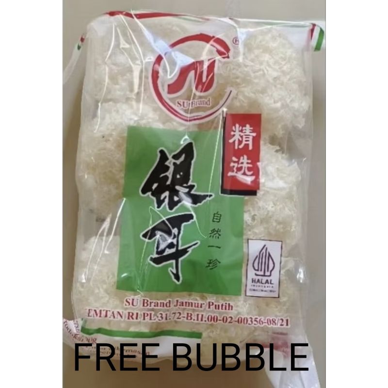 

HALAL SU BRAND JAMUR ES / JAMUR SALJU / JAMUR PUTIH / BAI MU ER/ WHITE FUNGUS 500GR