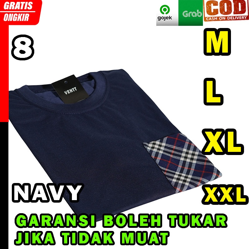 kaos kantong kotak polos baju atasan pria cowok laki laki  oversize regular reguler standar kasual f