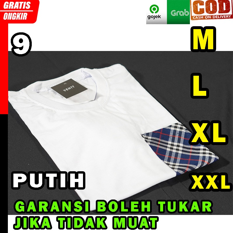 kaos kantong kotak polos baju atasan pria cowok laki laki  oversize regular reguler standar kasual f