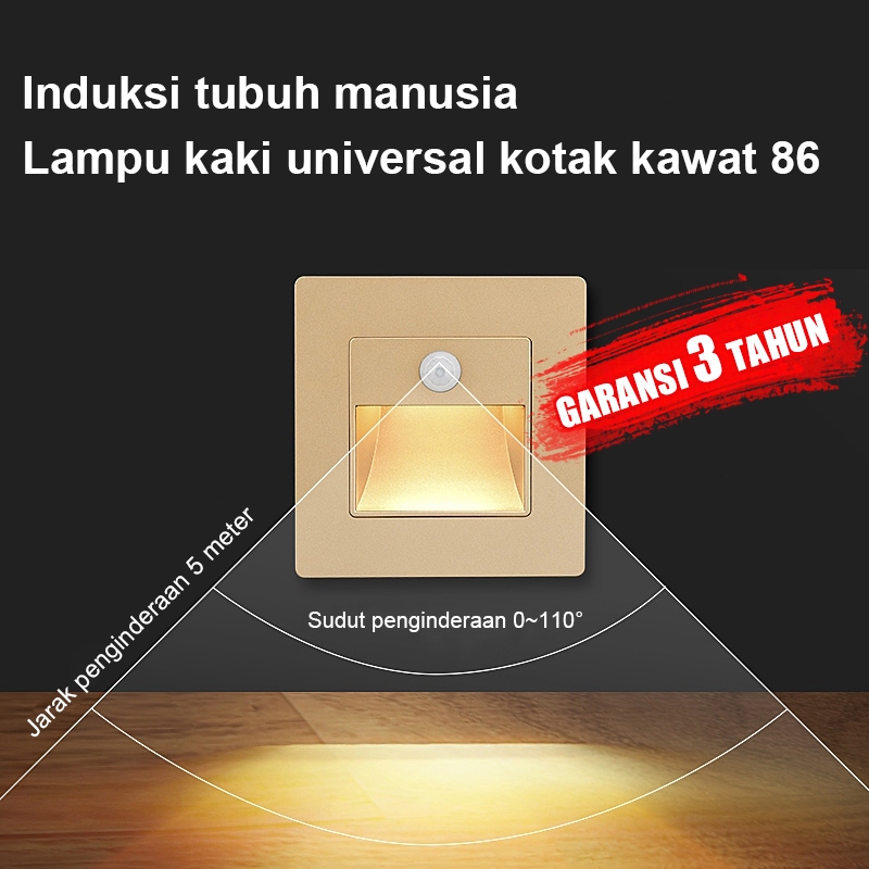 Lampu tangga dinding LED Lampu dinding Lampu langkah LED lampu sensor gerak dinding