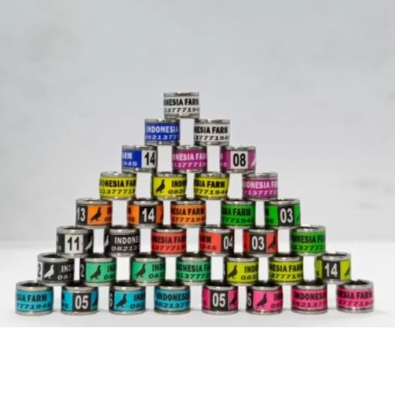 RING BURUNG | 12 RODA BAJA STANDRT | CUSTOM CETAK NAMA | MERPATI | PERKUTUT | MURAI | KENARI | LOVEB