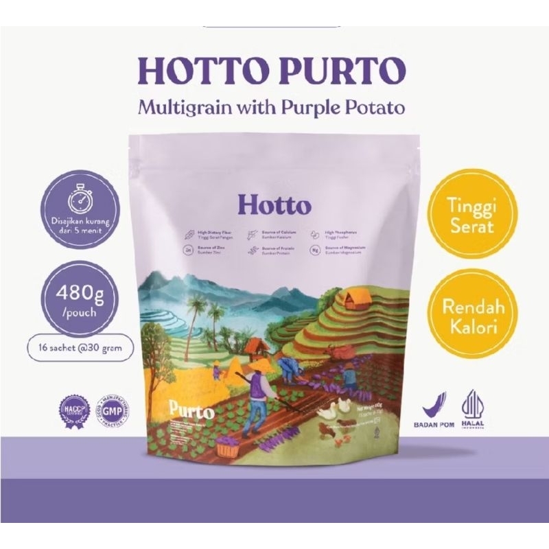 

Hotto Purto 1 pouch isi 16 sachet original