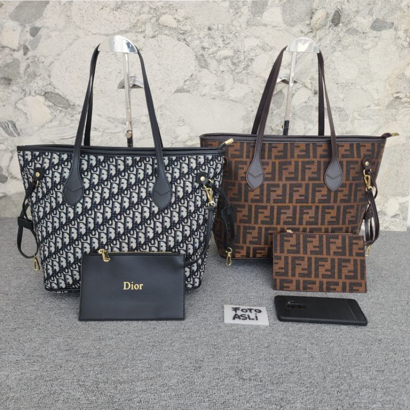 TOTE BAG WANITA BRANDED MIRROR NEW