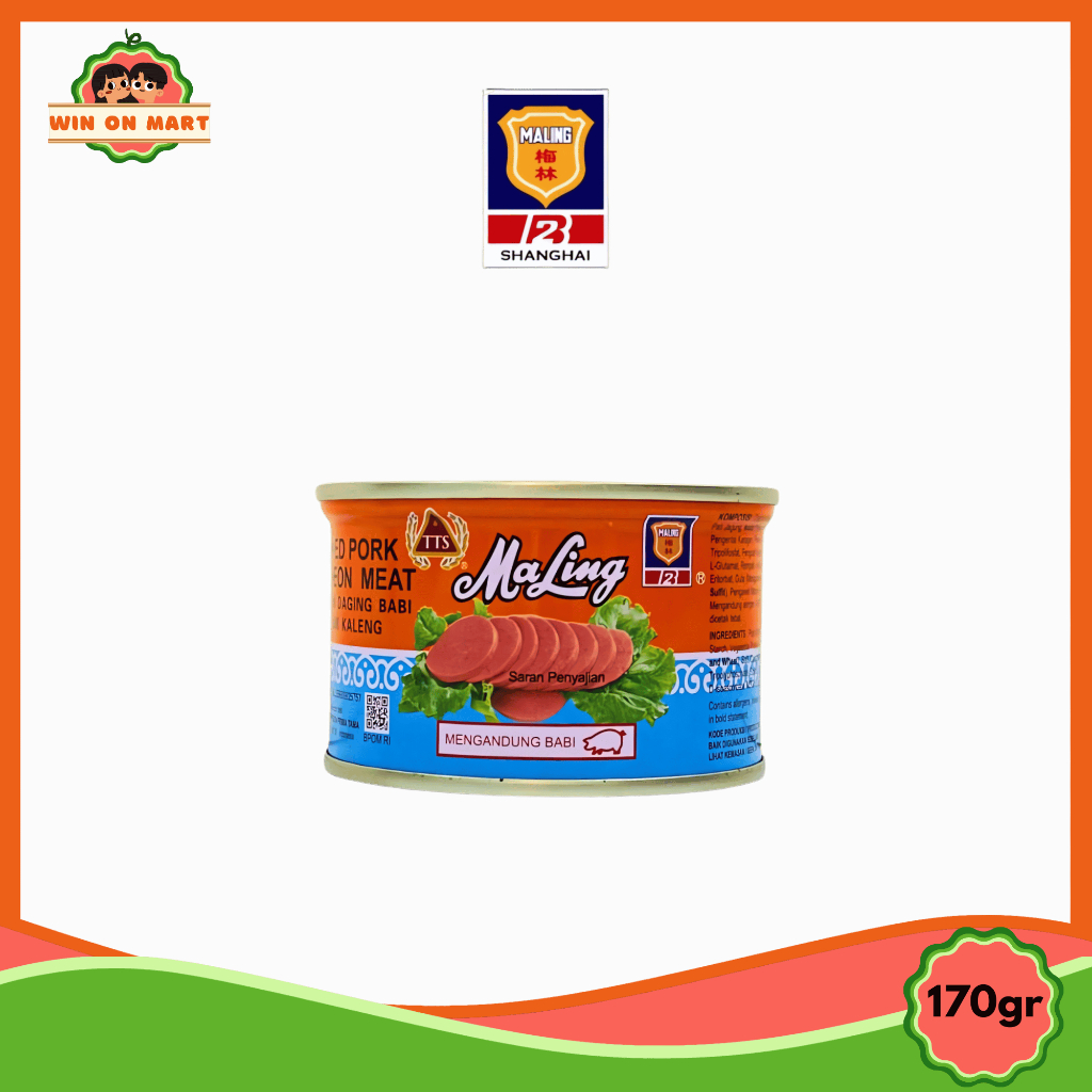

QH Daging Babi Kaleng Maling TTS 397gr 170gr Pork Luncheon Maling Daging Babi