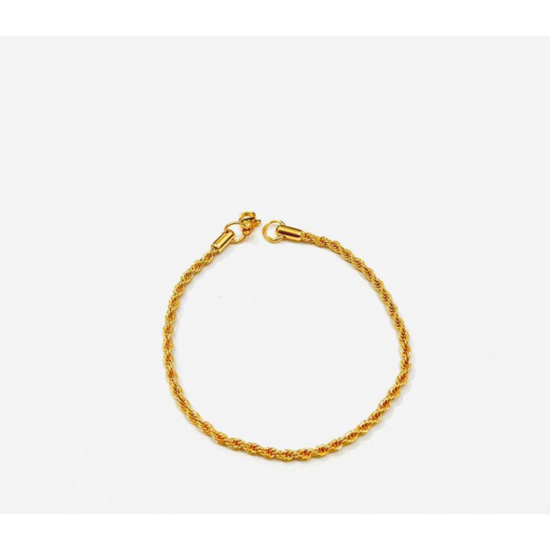 GELANG TITANIUM PERHIASAN WANITA ANTI LUNTUR ASLI ORI