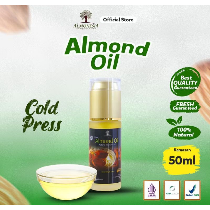 

Almonesia - Minyak Almond /Pure Almond Oil Natural Vegetable (50 ml).