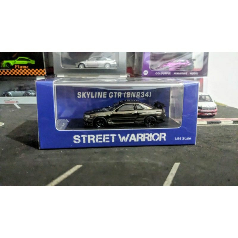 Diecast Street Warrior Nissan Skyline GTR R34 Black Segel
