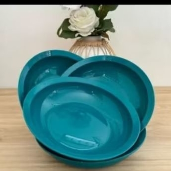 Promo Tupperware Crescendo Plate set 4pc Bloomia piring plastik cekung wadah makanan tempat sayur ma