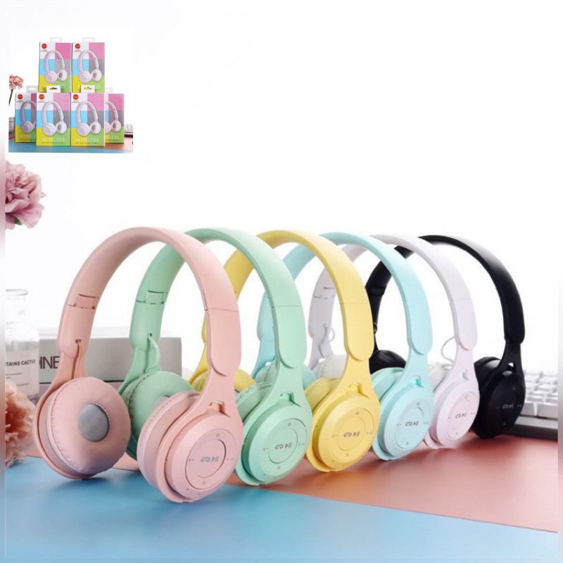 Headphone Bluetooth Macaron Y08