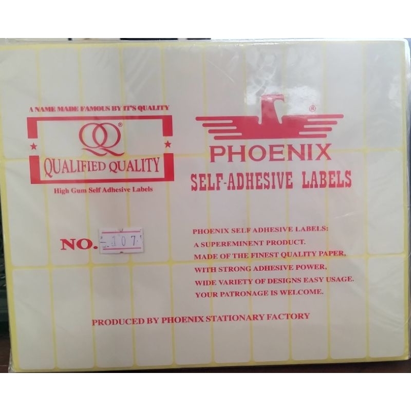 

Stiker Label Merek Phoenix No. 107 Phoenix Self Adhesive Labels No.107