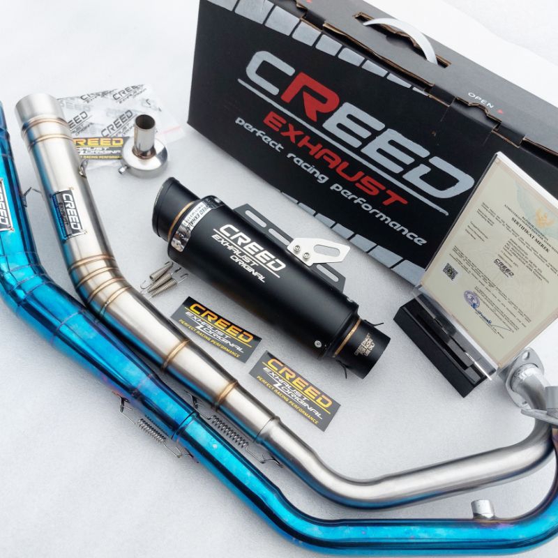100% Knalpot racing Creed Exhaust for vixion old vixion new vixion r satria fu R15 v2 v3 v4 Gsx R 15