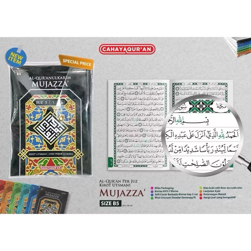 Alquran PER JUZ Mujazza A5 / B5 Quran Perjuz 30 Buku