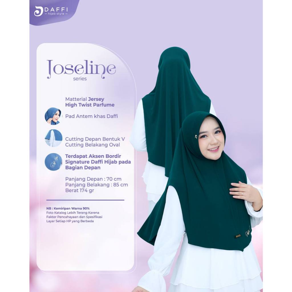 Hijab Daffi Joseline Series Batch 10 hijab instan jilbab instan berkualitas ORI Daffi