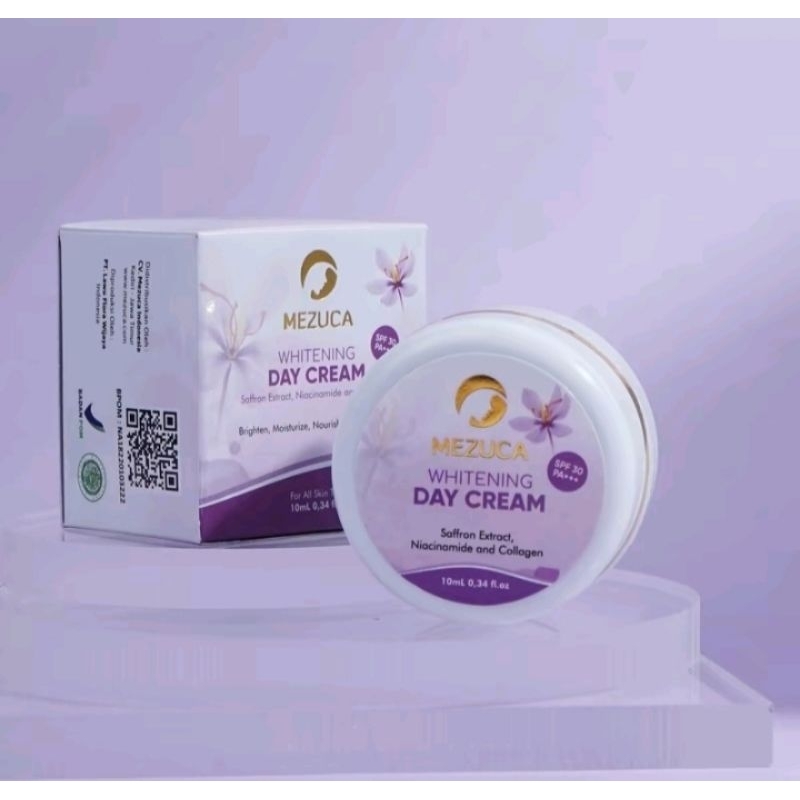 MEZUCA CREAM DAY (TNP KOTAK) || Mezuca Whitening Day Cream Softfron Extract Niacamide & Collagen