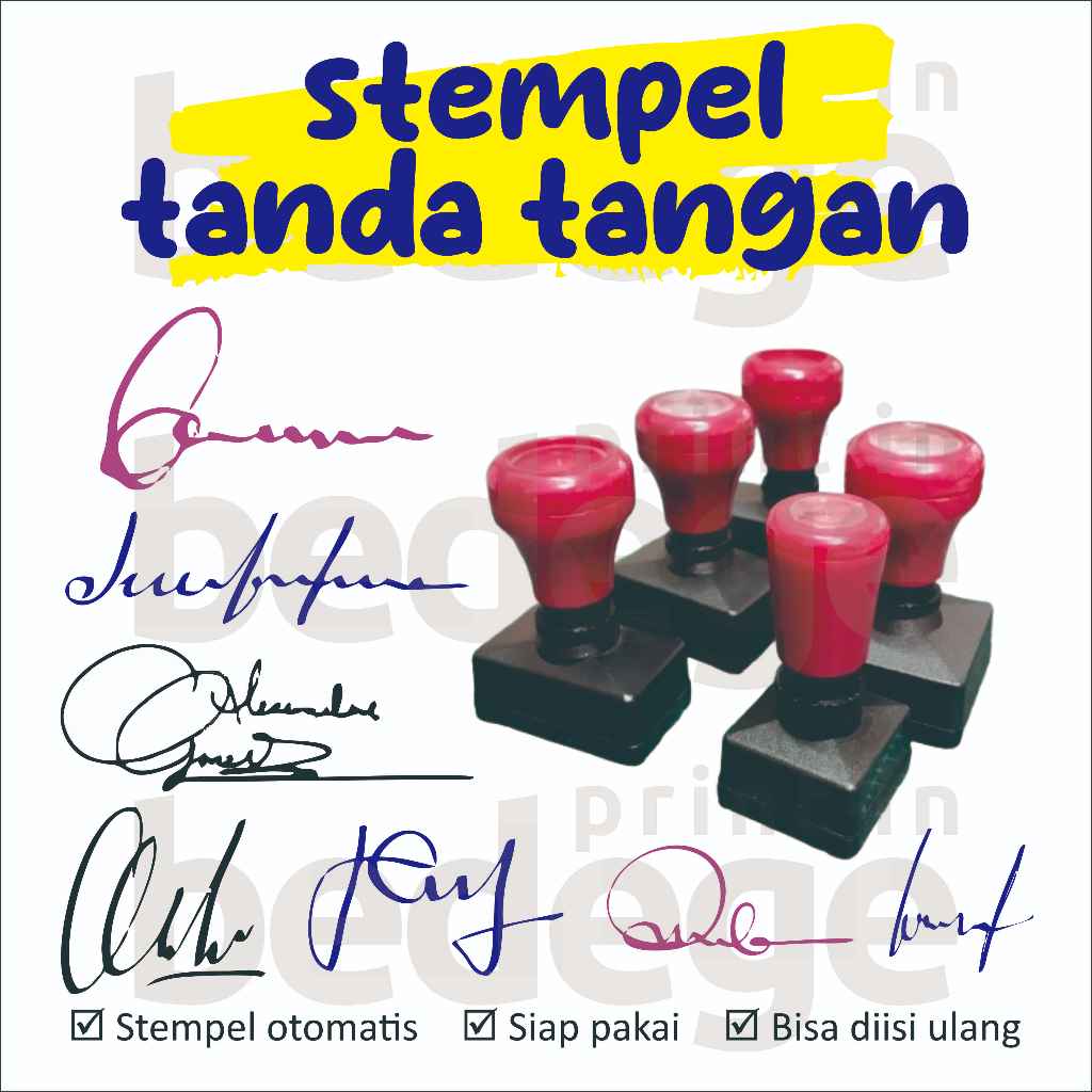 

Stempel tanda tangan Stempel Flash, Stempel Warna, Stempel otomatis, siap pakai, bisa diisi ulang