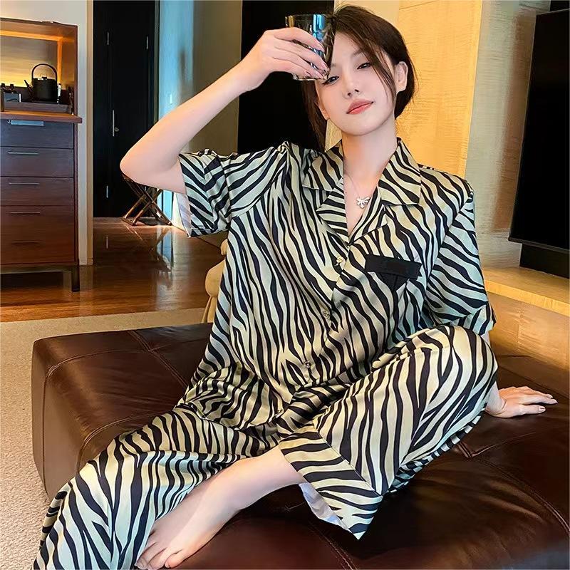 Piyama lengan pendek calana panjang satin premium wanita korean style kekinian
