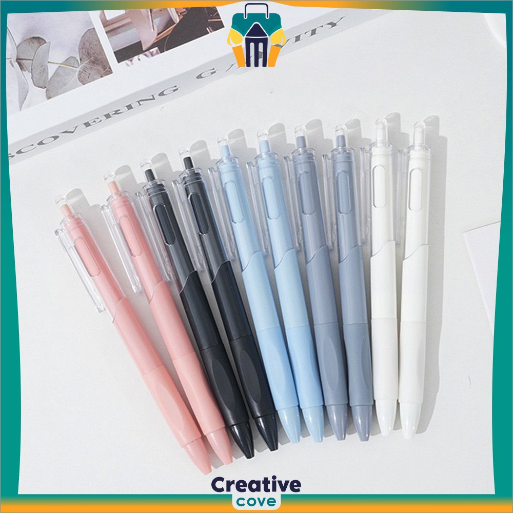 

Pulpen Mekanik ST Cepat Kering 0.5MM / Pena Hitam Cetekan Netral / Retractable Pen Student Creative Cove A100