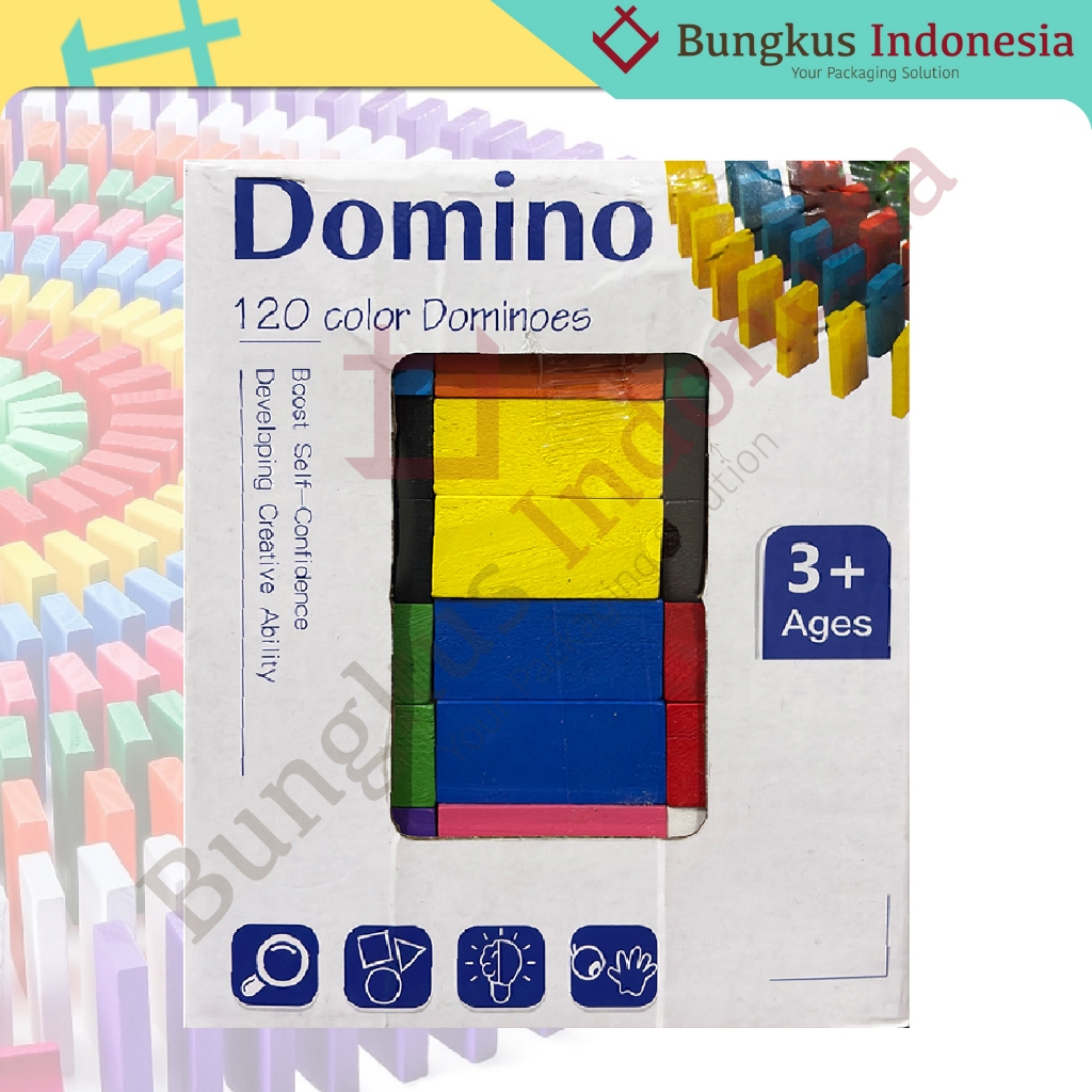 Balok Domino Mainan Edukasi Balok Mainan Anak Warna Warni