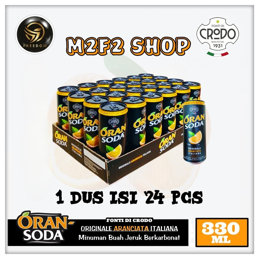 

Crodo Orange Soda Aranciata Italiana Can | Kaleng - 330 ml (Kemasan Karton)