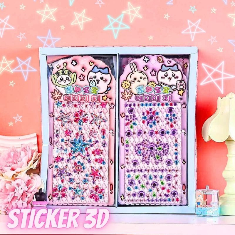 

-SS- STIKER 3D DIAMOND BENTUK STAR / STIKER GEM STONE UNTUK KECANTIKAN DAN KERAJINAN / TERMURAH