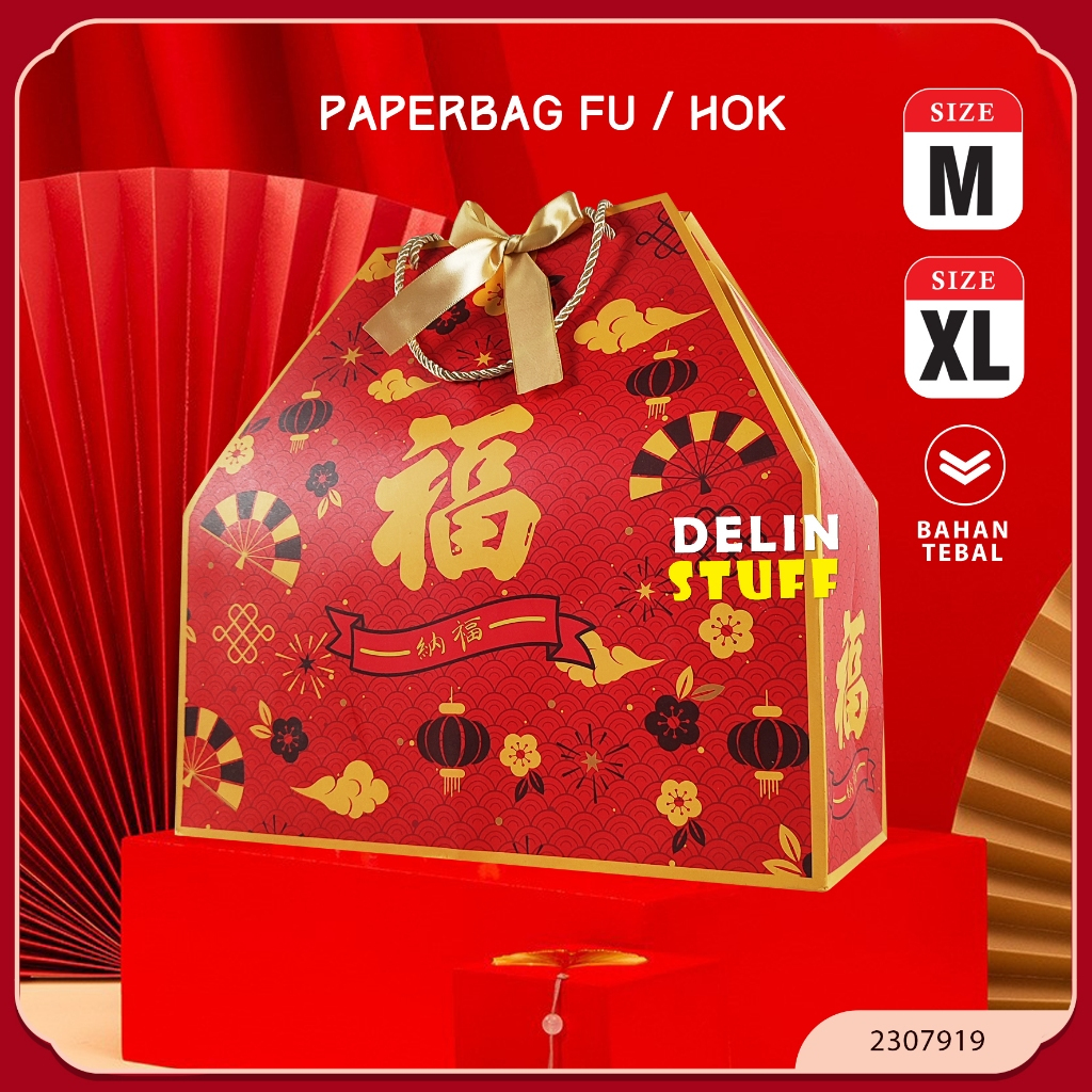 

Paper Bag Imlek Paperbag Fu Tas Souvenir Imlek Hok Goodie Bag Imlek Chinese New Year Tas Hampers Imlek size XL (2307919, 2307918)